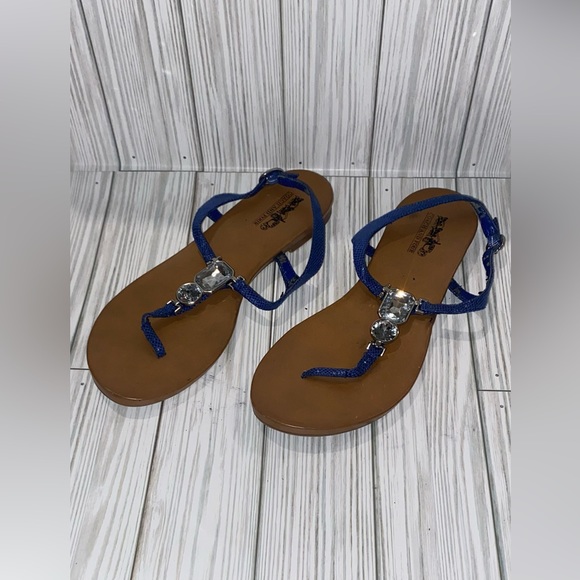 Coach and Four Thong Sandals Size 7.5 - Picture 1 of 8